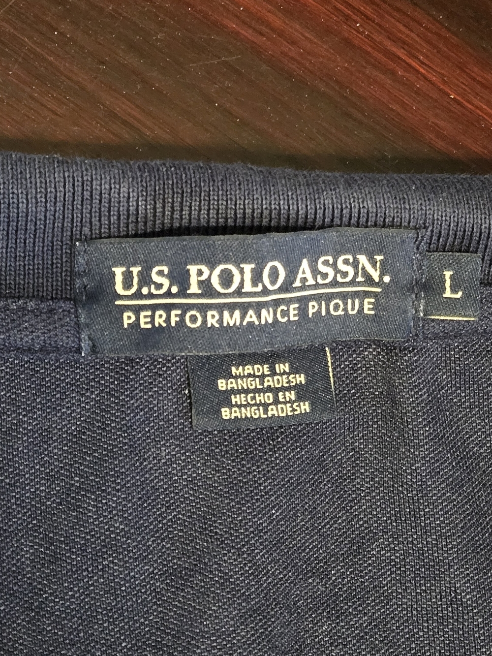 Vintage Polo Ralph Lauren Men's Large Navy Polo Logo Pony 90s Preppy 100% Cotton - Picture 9 of 9